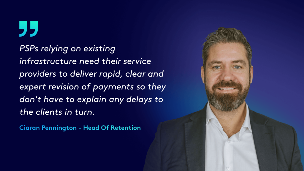 Ciaran Pennington quote about providing good service and issue resolution. 